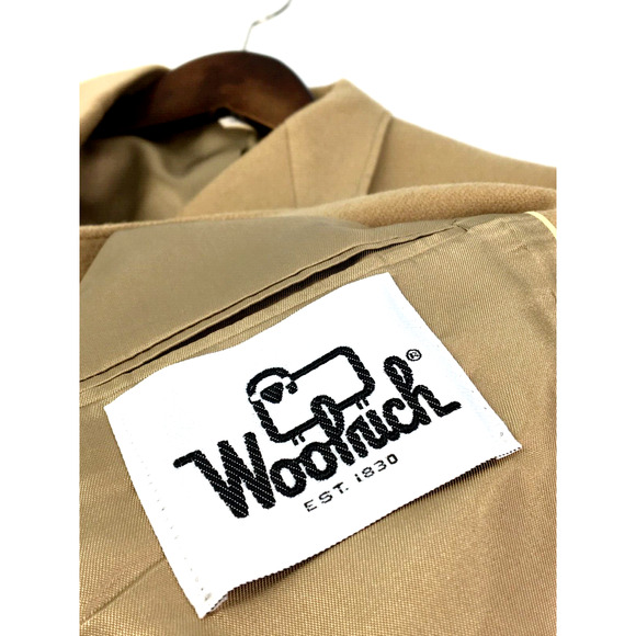 Size 16 Woolrich USA Womens 2 Button Pure Wool Blazer Jacket Sand Tan - Picture 3 of 14
